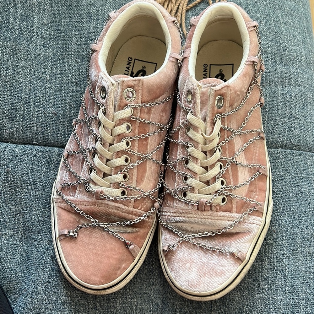 Sandy Liang Velvet Vans